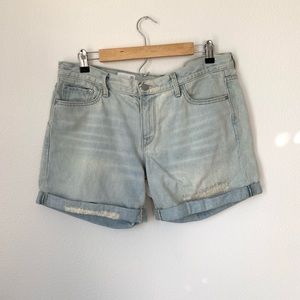 GAP sexy boyfriend distressed denim shorts